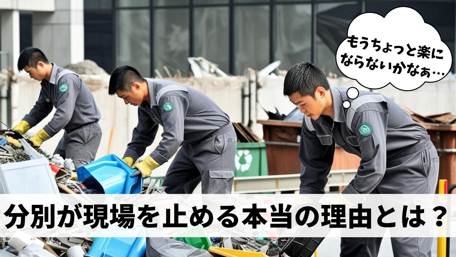 分別が現場を止める本当の理由とは？